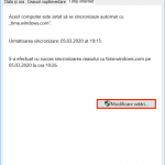 Apasă Modificare setări