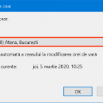 Apasă pe câmp pentru a alege alt fus orar