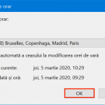 Uită-te peste schimbări și apasă OK