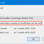 Windows 10 ajustează ceasul pentru ora de vară