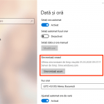 Setarea Sincronizați ceasul