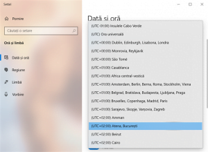 Alege fusul orar dorit