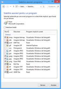 programe implicite, setare, extensii, fisiere, Windows 8.1, Windows 7