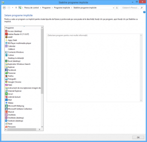 programe implicite, setare, extensii, fisiere, Windows 8.1, Windows 7