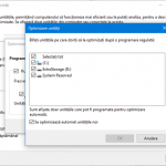 Selectează unități de disc pentru optimizare