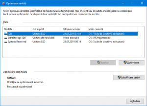 Selectează un solid state drive (SSD) pentru optimizare