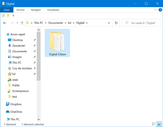 Deschide foldere în (File) Explorer