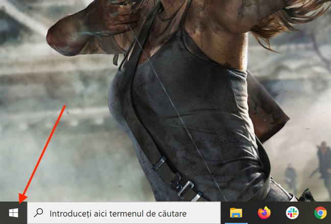 Dă clic sau apasă pe butonul Windows pentru a accesa aplicații
