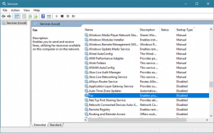 Windows, Services, servicii