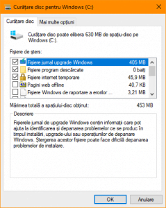 Curatare Disc, Disk Cleanup, Windows