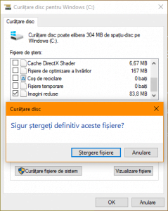 Curatare Disc, Disk Cleanup, Windows
