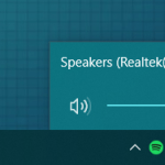 Meniul Sunet de pe bara de activități din Windows 10