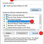 Deschiderea Proprietăților pentru Internet Protocol Version 4 (TCP/IPv4)