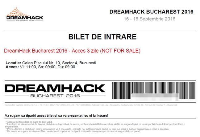 DreamHack, Bucuresti, 2016