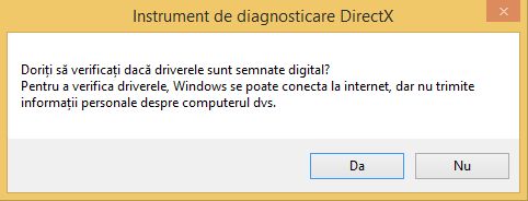 dxdiag, Instrument de diagnosticare DirectX, DirectX Diagnostic Tool, Windows