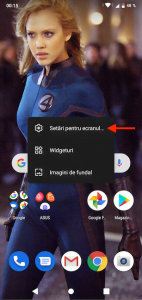 Accesează Setări pentru ecranul de pornire