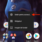 Accesează Setări pentru ecranul de pornire