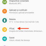 Accesează setările de Afișaj