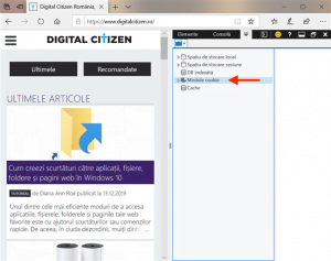 Accesează Module cookie în Microsoft Edge