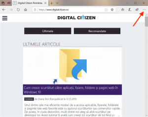 Apasă pe butonul Setări și altele, care arată ca trei puncte