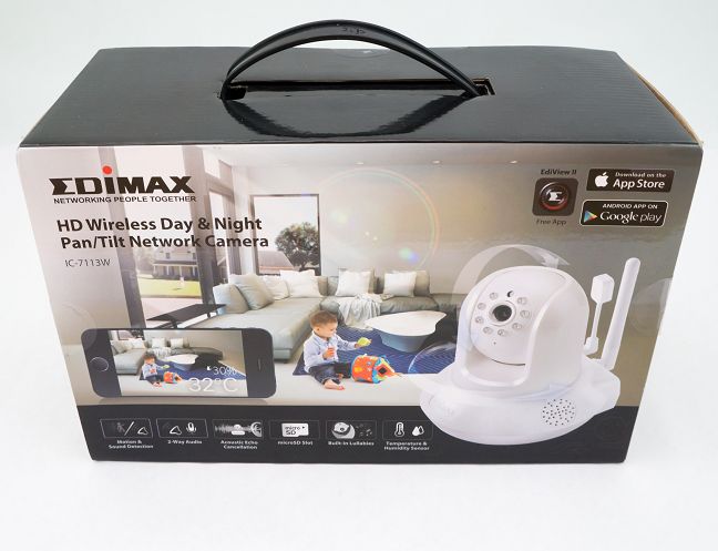 Edimax IC-7113W, camera, supraveghere, retea, mobil, zi, noapte, senzor. umiditate, review