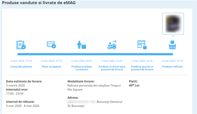 Livrare prin eMAG easybox