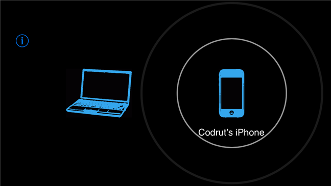 Un iPhone căutând PC-uri cu Windows 10 către care poate transmite video
