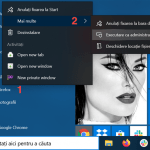 Alege Executare ca administrator din meniul contextual al scurtăturii