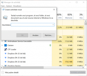 Activarea drepturilor de administrare nu este disponibilă fără un cont de admin