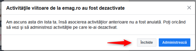 Activitățile viitoare de la un site au fost dezactivate