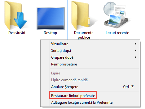 Windows Explorer, File Explorer, Preferinte, adauga, sterge, redenumeste, muta, restaureaza