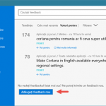 aplicatie, Windows 10, Feedback Windows, raporteaza, voteaza, sugestii, probleme