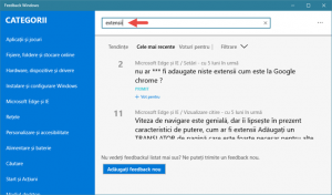 aplicatie, Windows 10, Feedback Windows, raporteaza, voteaza, sugestii, probleme