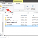 File Explorer, Windows, partajare, fisiere