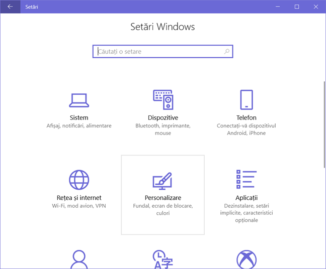 Windows 10, Meniul Start, foldere