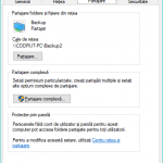 Setări de partajare și permisiuni ale unui folder