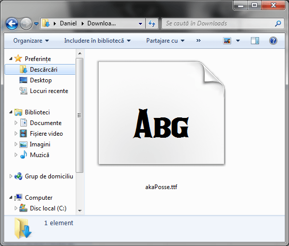 Fișier cu fonturi