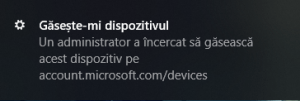 Notificare pentru Găsește-mi dispozitivul