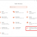 Deschide Actualizare și securitate în Windows 10