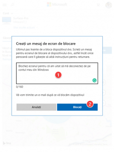 Creează un mesaj pentru ecranul de blocare