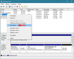 Windows, Gestionare disc