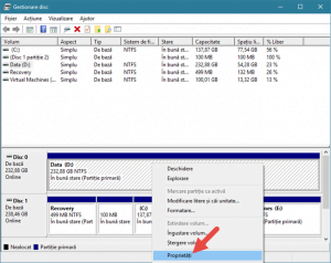 Windows, Gestionare disc