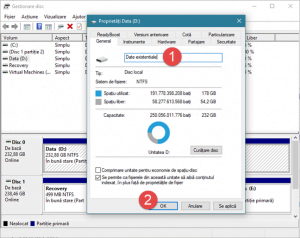 Windows, Gestionare disc