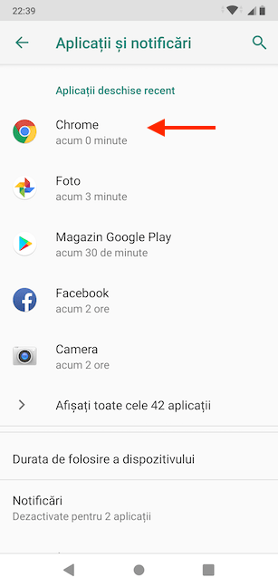 Apasă pe o aplicație din Magazinul Google Play