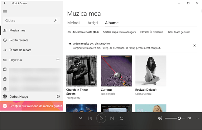 Windows 10, Muzica Groove, OneDrive