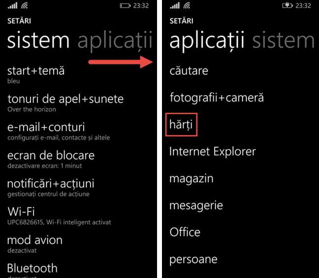 Windows Phone, Windows 10 Mobile, harti, offline