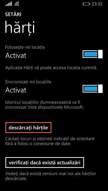 Windows Phone, Windows 10 Mobile, harti, offline