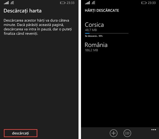 Windows Phone, Windows 10 Mobile, harti, offline