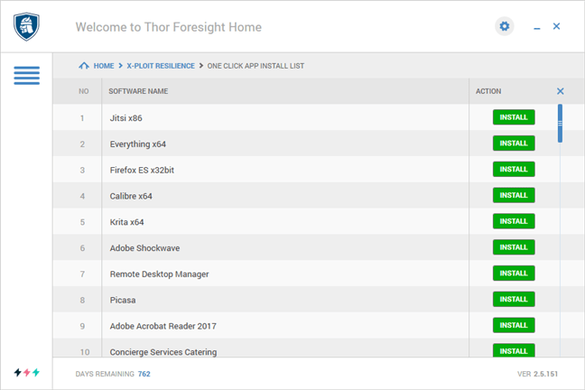 Lista cu aplicații ce pot fi actualizate de Heimdal Thor Premium Home