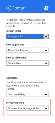Internet Explorer, Windows 8.1, configurare, optiuni, redare, setari
